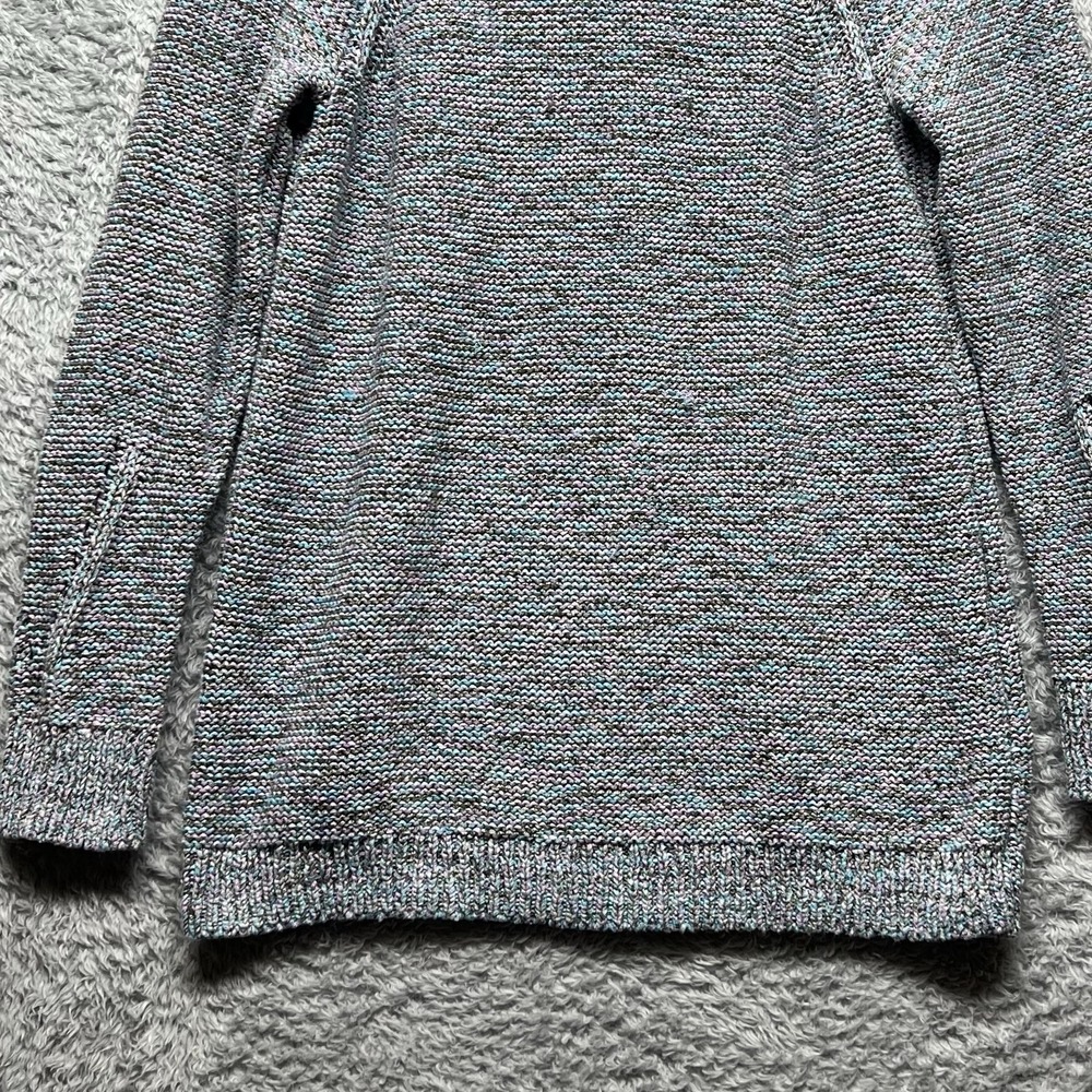 Talbots Sweater Womens LP Petite Blue Marbled Pullover Roll Neck Long Sleeve - Picture 3 of 9